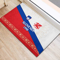 Slovenian Independence Rubber Doormat 1990 Tribute with Dragon Emblem and Alpine Legacy