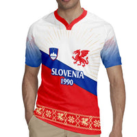 Slovenian Independence Rugby Jersey 1990 Tribute with Dragon Emblem and Alpine Legacy