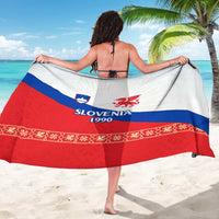 Slovenian Independence Sarong 1990 Tribute with Dragon Emblem and Alpine Legacy