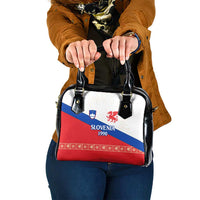 Slovenian Independence Shoulder Handbag 1990 Tribute with Dragon Emblem and Alpine Legacy