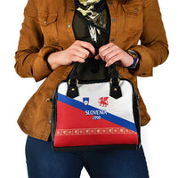 Slovenian Independence Shoulder Handbag 1990 Tribute with Dragon Emblem and Alpine Legacy