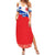 Slovenian Independence Summer Maxi Dress 1990 Tribute with Dragon Emblem and Alpine Legacy