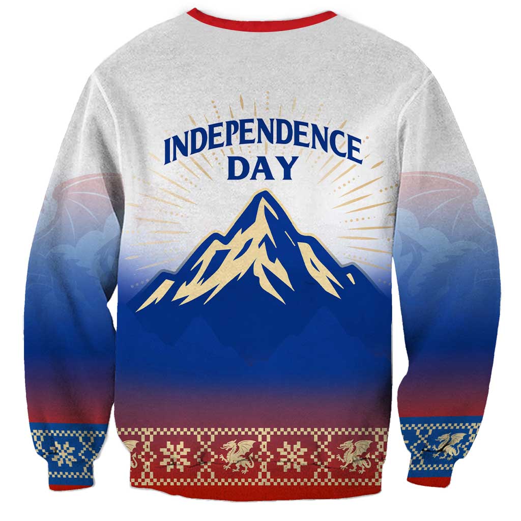 Slovenian Independence Sweatshirt 1990 Tribute with Dragon Emblem and Alpine Legacy