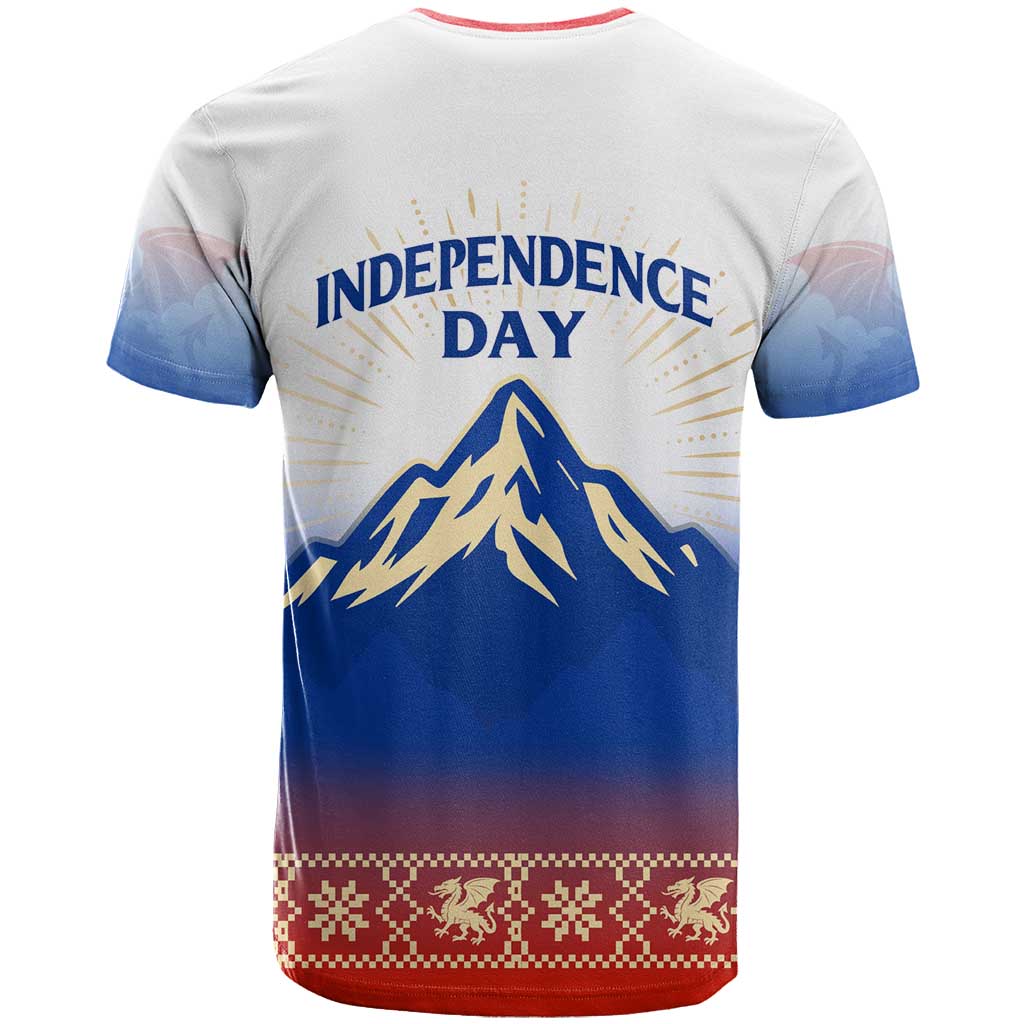 Slovenian Independence T Shirt 1990 Tribute with Dragon Emblem and Alpine Legacy