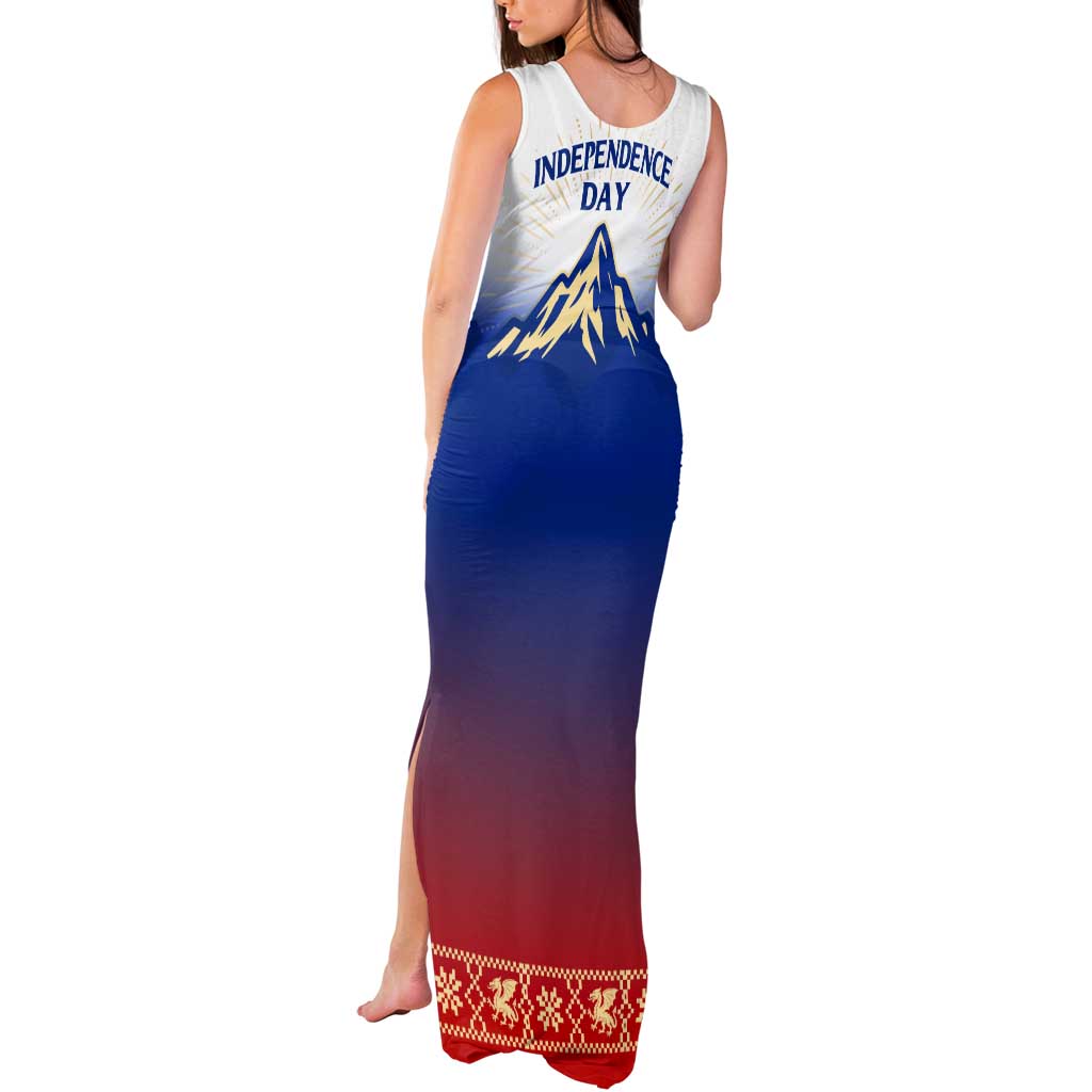 Slovenian Independence Tank Maxi Dress 1990 Tribute with Dragon Emblem and Alpine Legacy