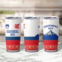 Slovenian Independence Tumbler Cup 1990 Tribute with Dragon Emblem and Alpine Legacy