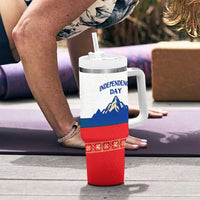 Slovenian Independence Tumbler With Handle 1990 Tribute with Dragon Emblem and Alpine Legacy