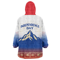Slovenian Independence Wearable Blanket Hoodie 1990 Tribute with Dragon Emblem and Alpine Legacy
