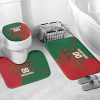 Personalized Morocco Football Bathroom Set Geometric Star Flag Soccer National Pride