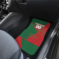 Personalized Morocco Football Car Mats Geometric Star Flag Soccer National Pride