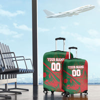 Personalized Morocco Football Luggage Cover Geometric Star Flag Soccer National Pride