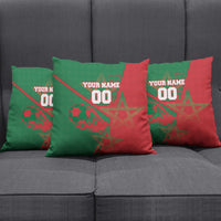 Personalized Morocco Football Pillow Cover Geometric Star Flag Soccer National Pride