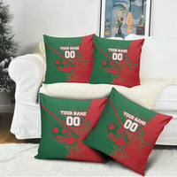 Personalized Morocco Football Pillow Cover Geometric Star Flag Soccer National Pride