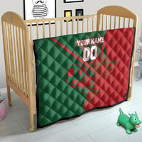 Personalized Morocco Football Quilt Geometric Star Flag Soccer National Pride