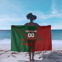 Personalized Morocco Football Sarong Geometric Star Flag Soccer National Pride