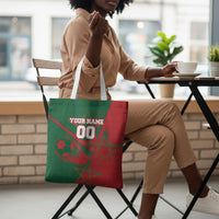 Personalized Morocco Football Tote Bag Geometric Star Flag Soccer National Pride