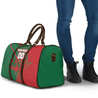 Personalized Morocco Football Travel Bag Geometric Star Flag Soccer National Pride