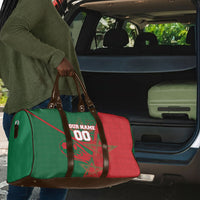 Personalized Morocco Football Travel Bag Geometric Star Flag Soccer National Pride