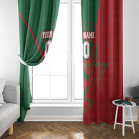 Personalized Morocco Football Window Curtain Geometric Star Flag Soccer National Pride