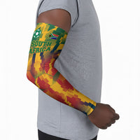 Personalized South Africa Football Arm Sleeves South African Flag Inspiration - Soccer Graphic Bold Color Blocks