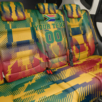 Personalized South Africa Football Back Car Seat Cover South African Flag Inspiration - Soccer Graphic Bold Color Blocks