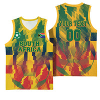 Personalized South Africa Football Basketball Jersey South African Flag Inspiration - Soccer Graphic Bold Color Blocks