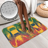 Personalized South Africa Football Bathroom Set South African Flag Inspiration - Soccer Graphic Bold Color Blocks