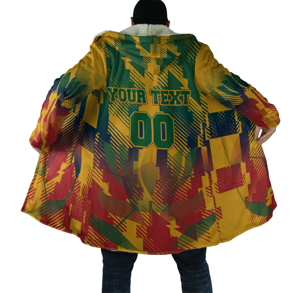 Personalized South Africa Football Cloak South African Flag Inspiration - Soccer Graphic Bold Color Blocks