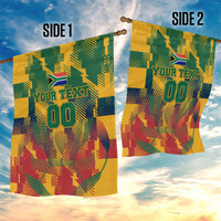 Personalized South Africa Football Garden Flag South African Flag Inspiration - Soccer Graphic Bold Color Blocks