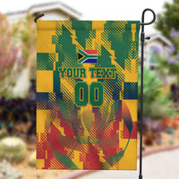 Personalized South Africa Football Garden Flag South African Flag Inspiration - Soccer Graphic Bold Color Blocks