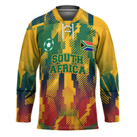 Personalized South Africa Football Hockey Jersey South African Flag Inspiration - Soccer Graphic Bold Color Blocks