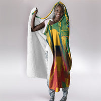 Personalized South Africa Football Hooded Blanket South African Flag Inspiration - Soccer Graphic Bold Color Blocks