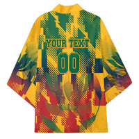 Personalized South Africa Football Kimono South African Flag Inspiration - Soccer Graphic Bold Color Blocks