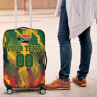 Personalized South Africa Football Luggage Cover South African Flag Inspiration - Soccer Graphic Bold Color Blocks
