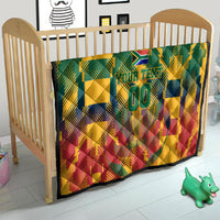Personalized South Africa Football Quilt South African Flag Inspiration - Soccer Graphic Bold Color Blocks