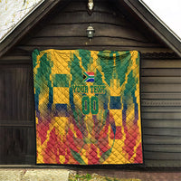 Personalized South Africa Football Quilt South African Flag Inspiration - Soccer Graphic Bold Color Blocks