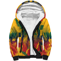 Personalized South Africa Football Sherpa Hoodie South African Flag Inspiration - Soccer Graphic Bold Color Blocks