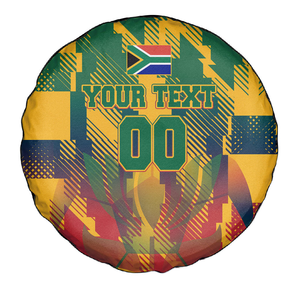 Personalized South Africa Football Spare Tire Cover South African Flag Inspiration - Soccer Graphic Bold Color Blocks