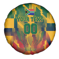 Personalized South Africa Football Spare Tire Cover South African Flag Inspiration - Soccer Graphic Bold Color Blocks