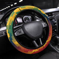 South Africa Football Steering Wheel Cover South African Flag Inspiration - Soccer Graphic Bold Color Blocks