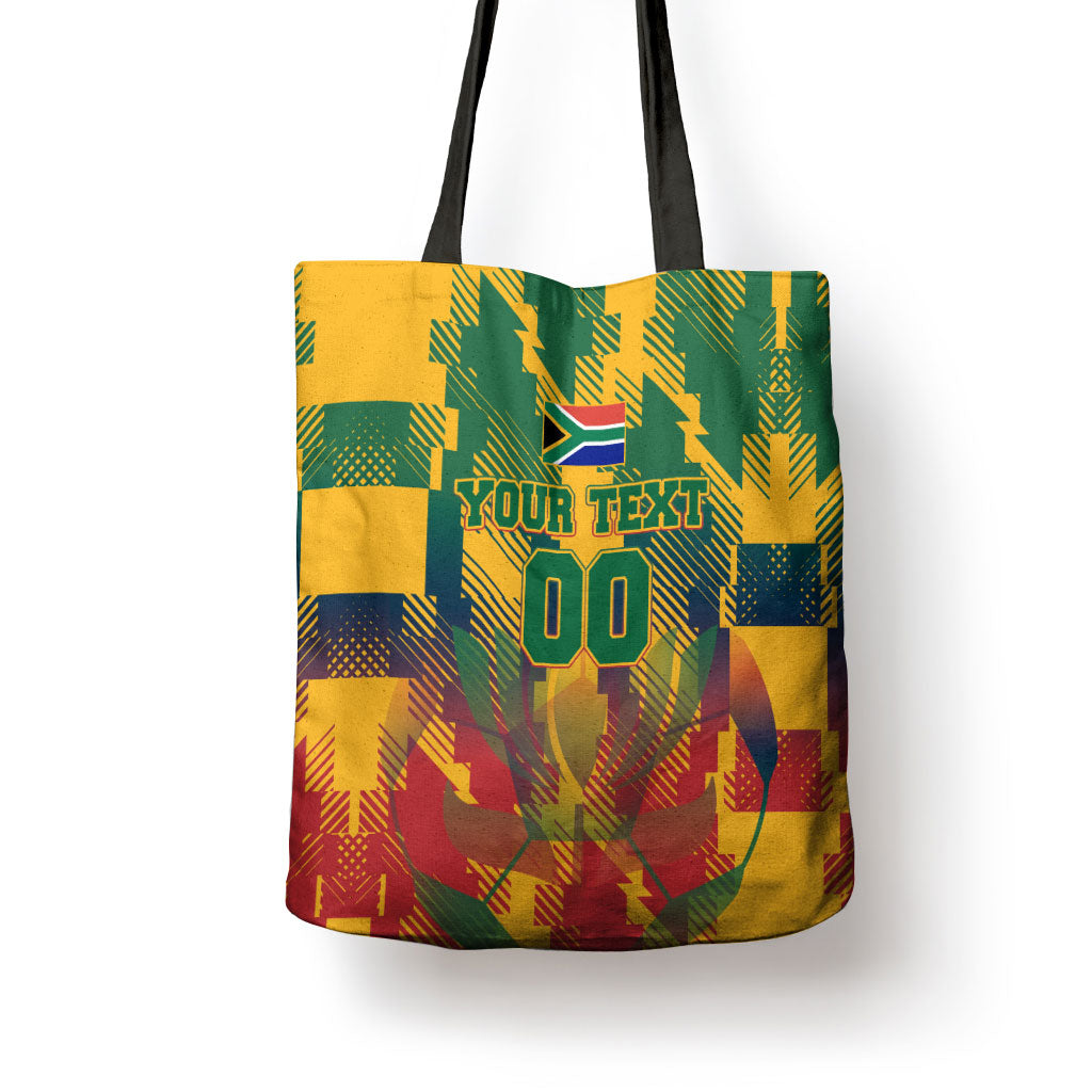 Personalized South Africa Football Tote Bag South African Flag Inspiration - Soccer Graphic Bold Color Blocks