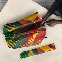 Personalized South Africa Football Umbrella South African Flag Inspiration - Soccer Graphic Bold Color Blocks