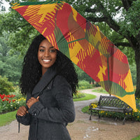 Personalized South Africa Football Umbrella South African Flag Inspiration - Soccer Graphic Bold Color Blocks