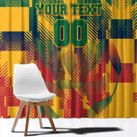 Personalized South Africa Football Window Curtain South African Flag Inspiration - Soccer Graphic Bold Color Blocks