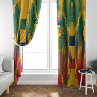 Personalized South Africa Football Window Curtain South African Flag Inspiration - Soccer Graphic Bold Color Blocks