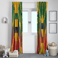 Personalized South Africa Football Window Curtain South African Flag Inspiration - Soccer Graphic Bold Color Blocks