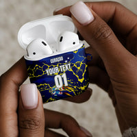 Personalized Curacao Football AirPods Case Caribbean Splash Paint Soccer Graphic