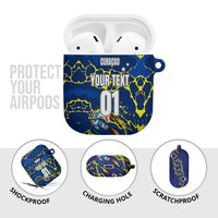 Personalized Curacao Football AirPods Case Caribbean Splash Paint Soccer Graphic