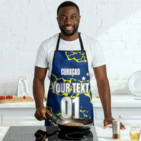 Personalized Curacao Football Apron Caribbean Splash Paint Soccer Graphic
