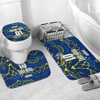 Personalized Curacao Football Bathroom Set Caribbean Splash Paint Soccer Graphic